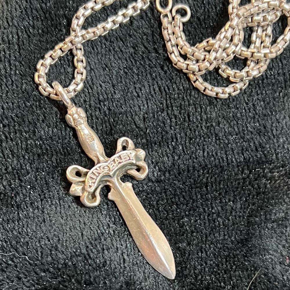 King Baby Dagger/Cross Necklace.